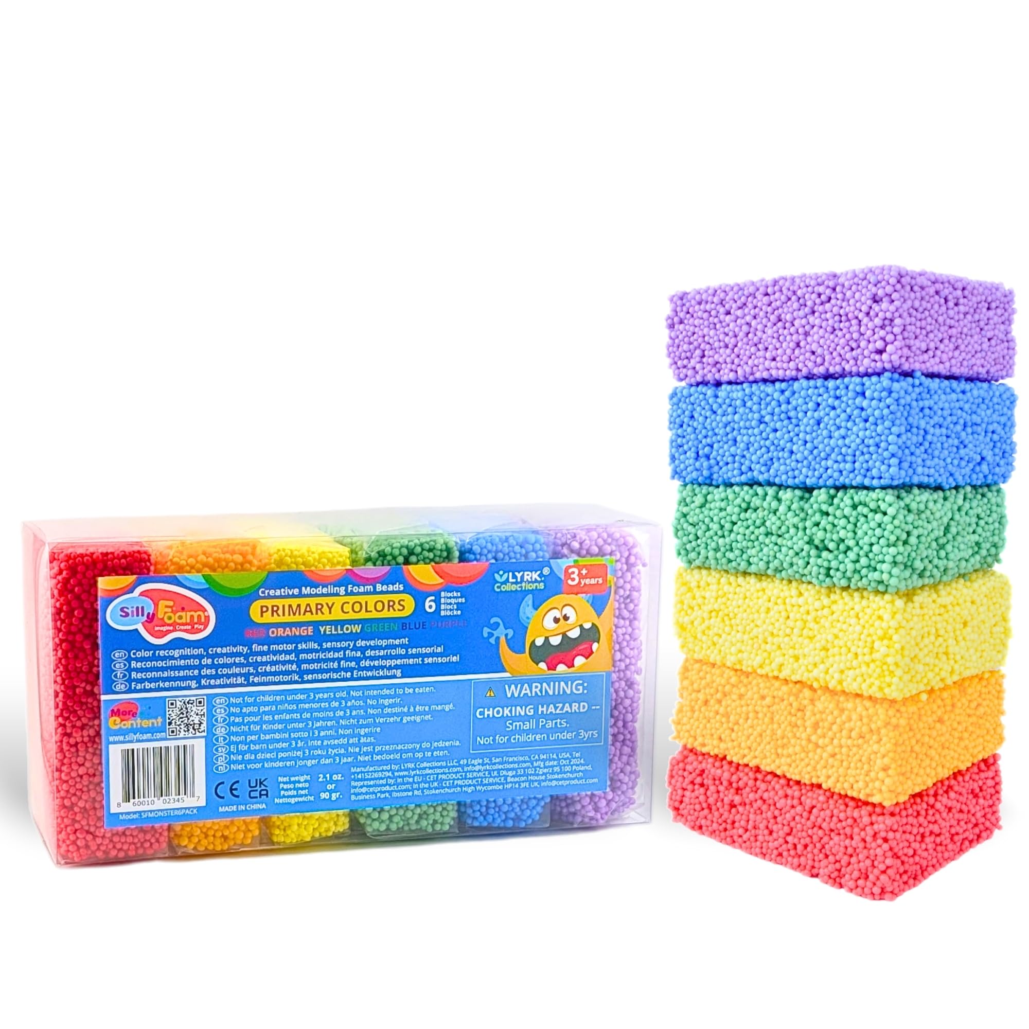 Sponsored Ad - Silly Foam, Creative Modeling Foam Beads, 1-Pack of 6 Primary Colors, Easy Clean Up, Perfect for Preschool and Kids, Arts & Crafts, Sensory Play, STEM, Travel Toy, Holiday Gifts, Non-Toxic (Age 3+)