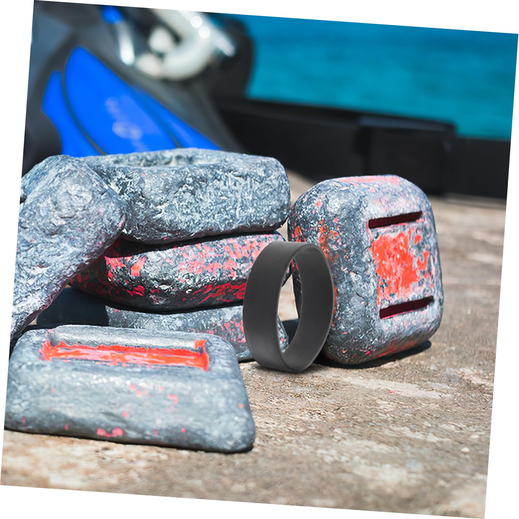 Milisten Diving Belt Loop 5pcs Rubber Fixing Ring Dive Belt d Ring Neoprene Enhanced Safety Reliability