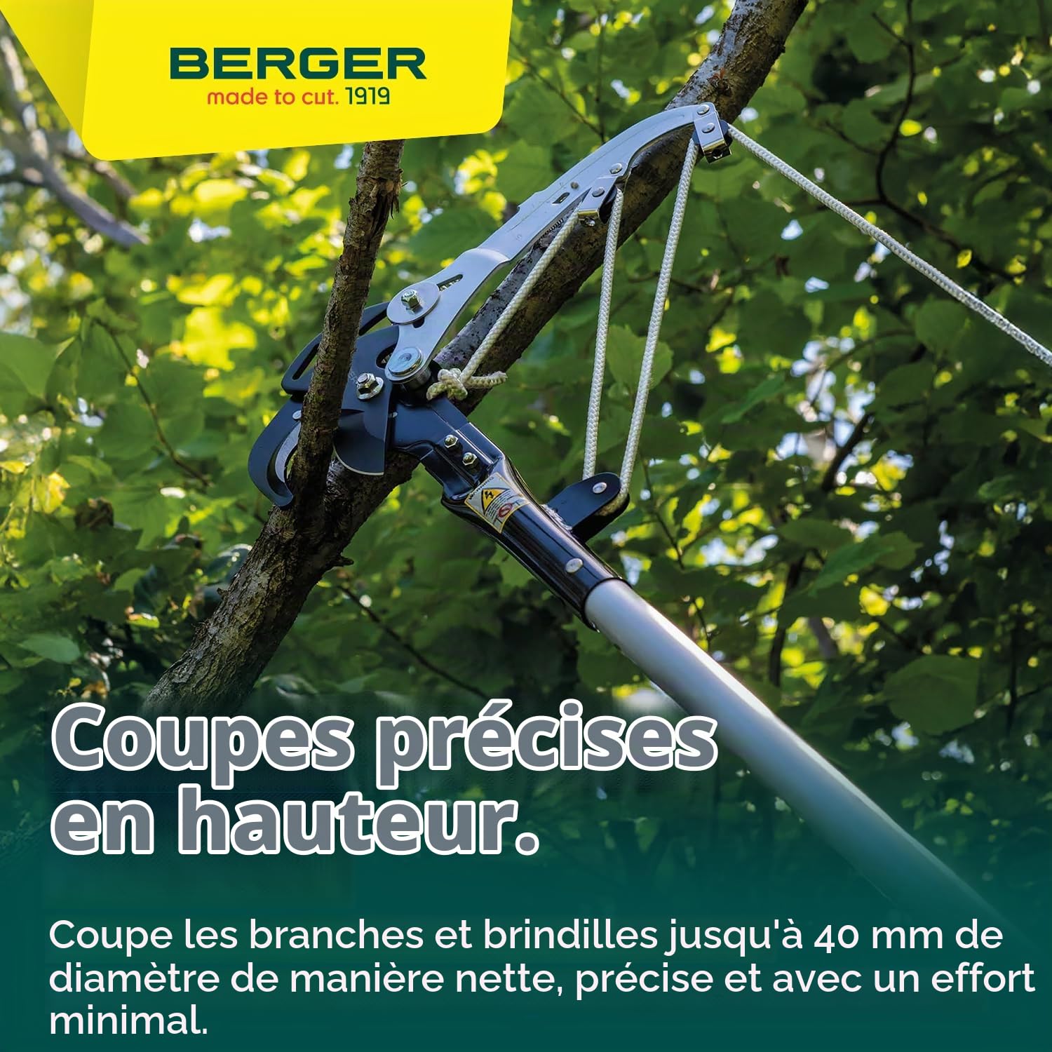Echenilloir ArboRapid Berger 5430 pour perches télescopiques ArboRapid pour la coupe de branches et rameaux