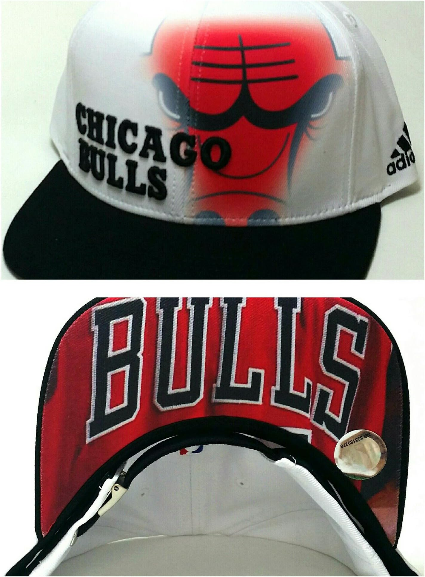 adidas Chicago Bulls NBA 2014 Authentic On-Court Strap Back Hat