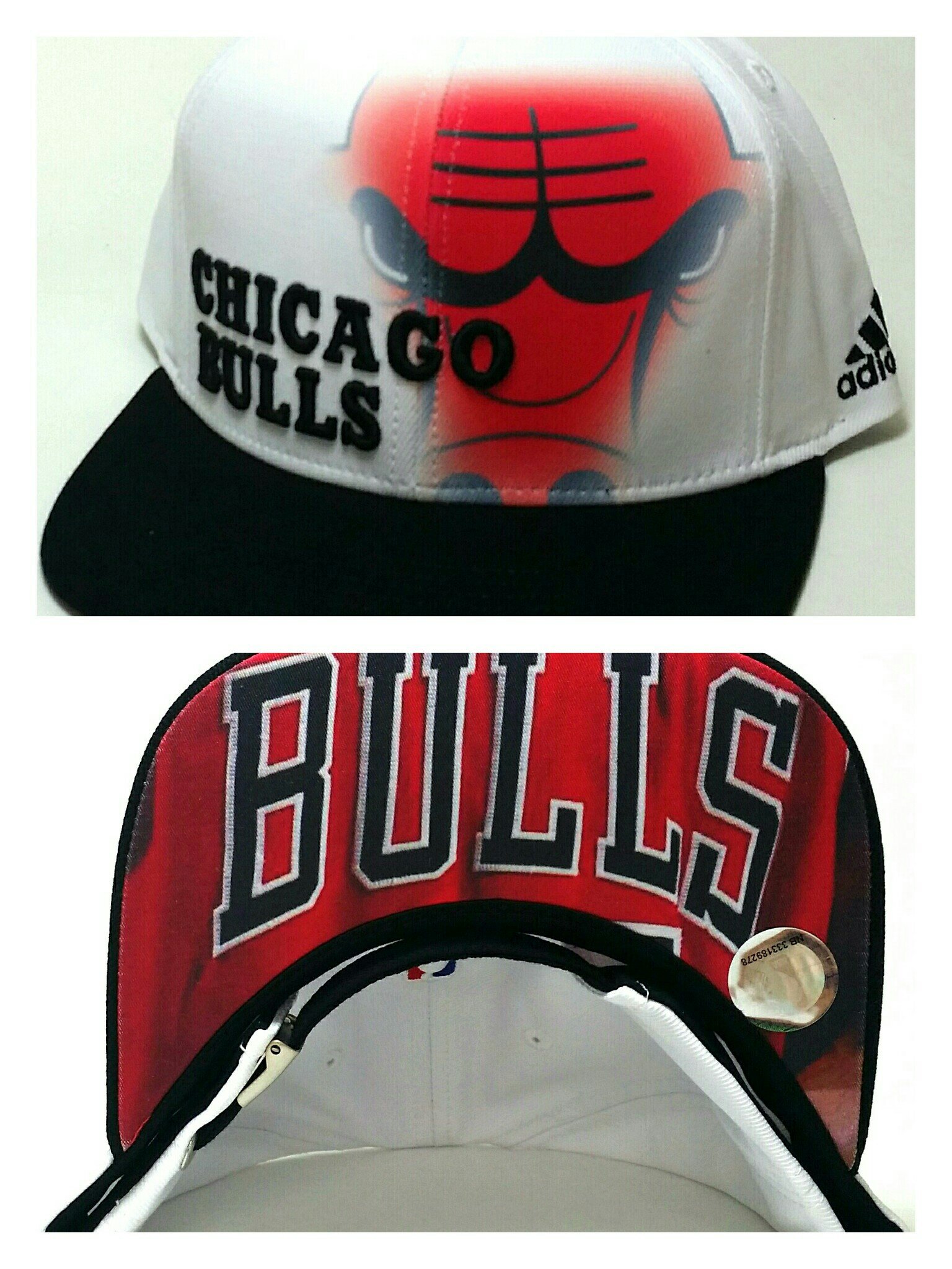 adidas Chicago Bulls NBA 2014 Authentic On-Court Strap Back Hat