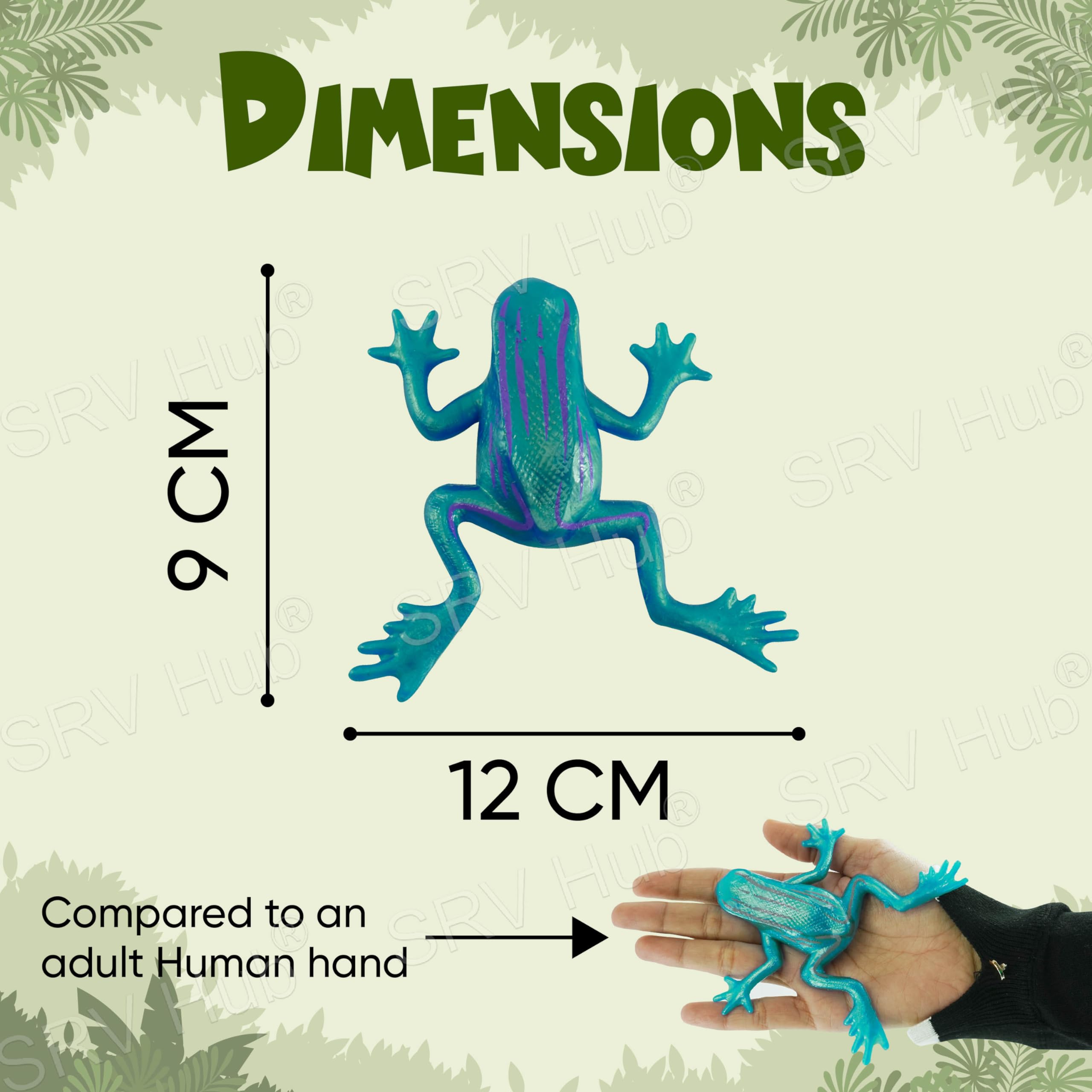 2pk Sensory Toys, Lizards and Frogs, Stretchy and Colorful Fidget Toys for Reptile-Themed Parties, Sticky Reptiles for Garden Prank 3+Y - Image 2