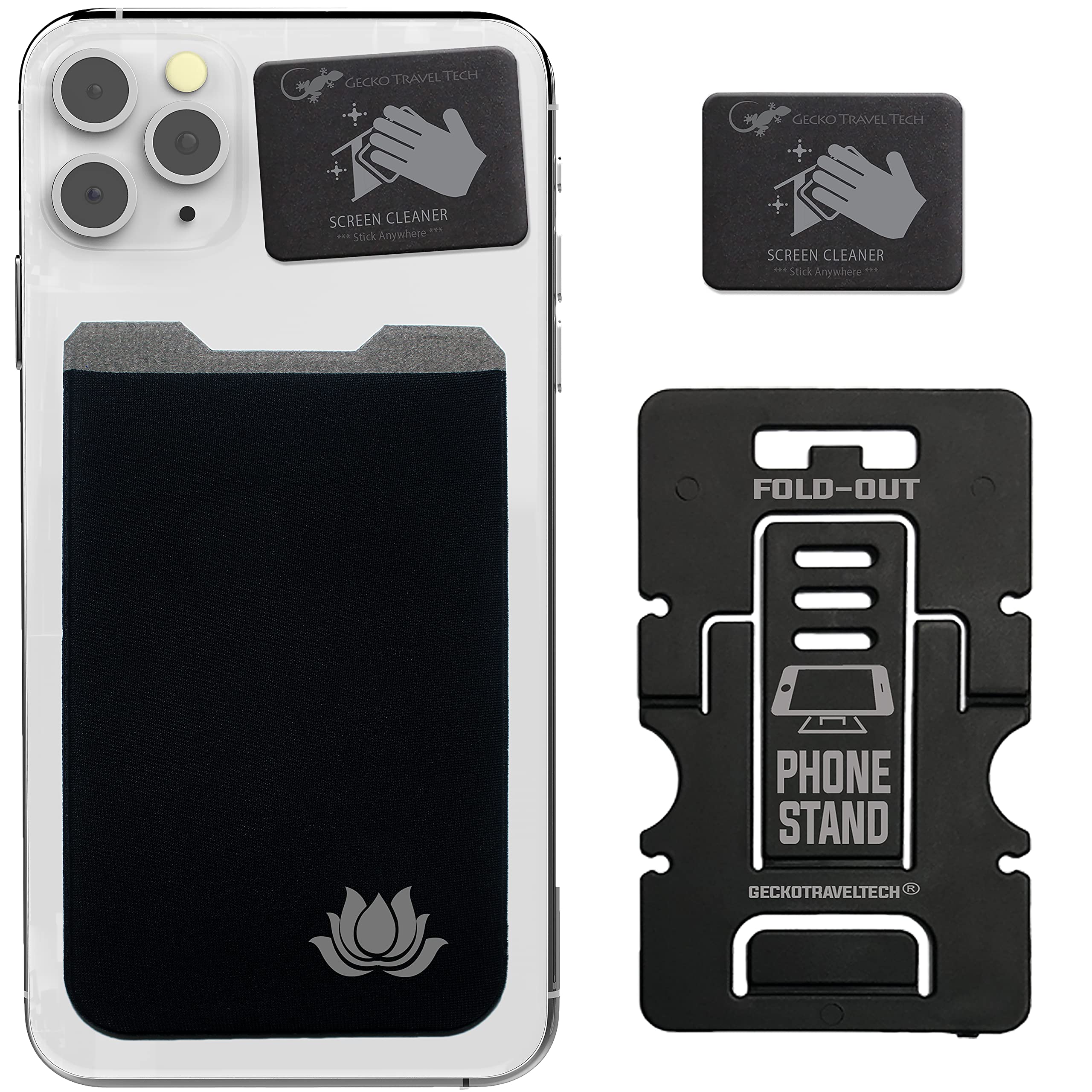 Gecko Travel Tech Credit Cardholder - Lotus - Phone Card Holder - Lotus