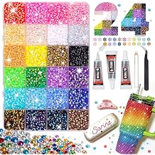 Bedazzling Kit 30000PCS Bedazzled Kits 24 Colors 3MM Jelly Resin AB Flatback Rhinestones for Bedazzling Gems with 3PCS Jewelry Adhesive Tools for Badazzle DIY Nail Art Gifts