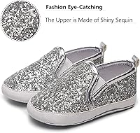 Vista 2 de HONGTEYA Zapatos de bebé para bebés, niños y niñas, zapatos de cuna para bebés, mocasines para niños pequeños