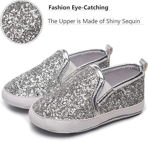 Miniatura 2 de HONGTEYA Zapatos de bebé para bebés, niños y niñas, zapatos de cuna para bebés, mocasines para niños pequeños