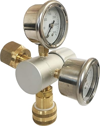 Miniatura 4 de Cilindro de dióxido de carbono de CO2 de 10 libras, regulador de CO2 de alto flujo de 250 PSI, mango de protección, soporte de montaje en cilindro