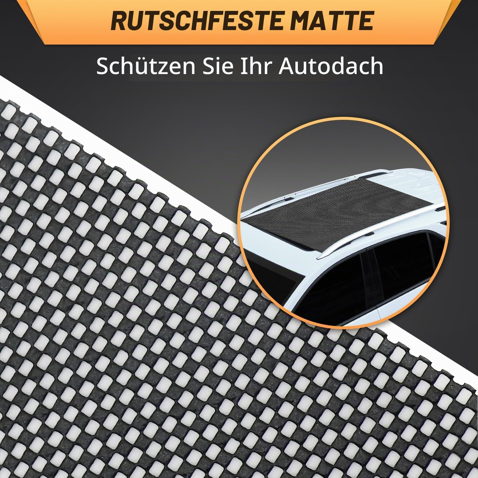 Sailnovo Auto Dachbox 20 Kubikfuß Faltbare Dachkoffer Aufbewahrungsbox Wasserdicht Dachtasche Dachgepäckträger Tasche Aufbewahrungsbox für Reisen mit 6 Türhaken und Antirutschmatte