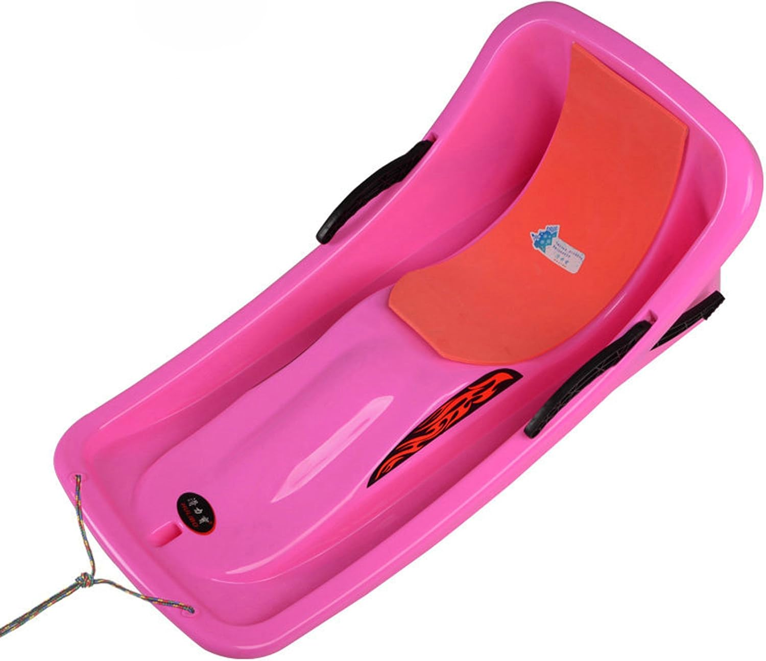 Kingmys® Snow Sledge Toboggan Sled Sprinter with Brakes for Kids, Large, Pink