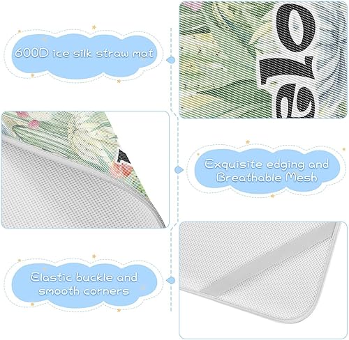 Miniatura 6 de Custom Floral Cactus Succulents Crib Mattress Protector Pad for Boys Girls Baby Ice Silk Mat Bed Playpen Sheets Cooling Mattress Topper Play Mat for