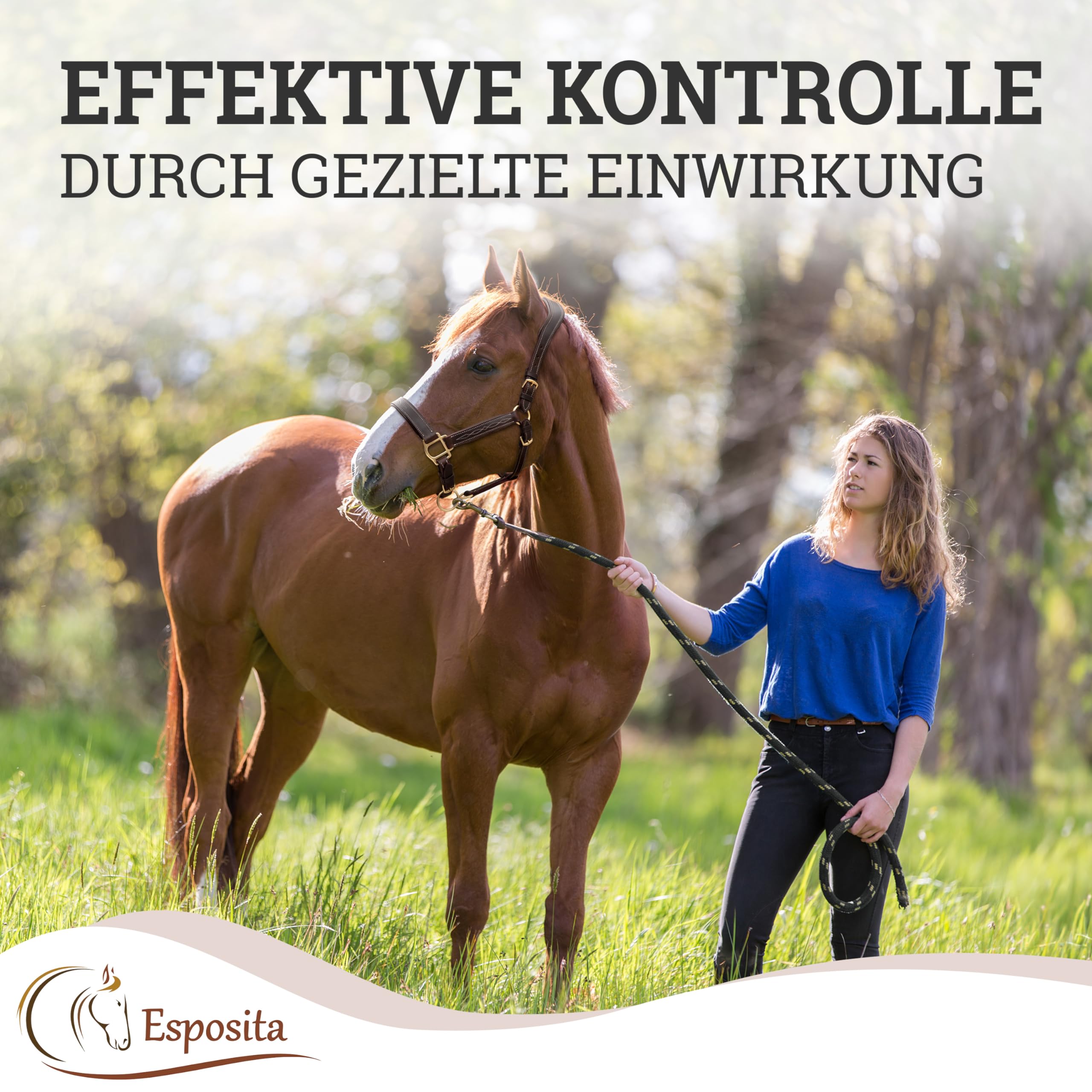 Esposita anatomisches Lederhalfter Deluxe Halfter aus Leder für Pferde Stallhalfter Pferdehalfter - Schoko Braun Pony