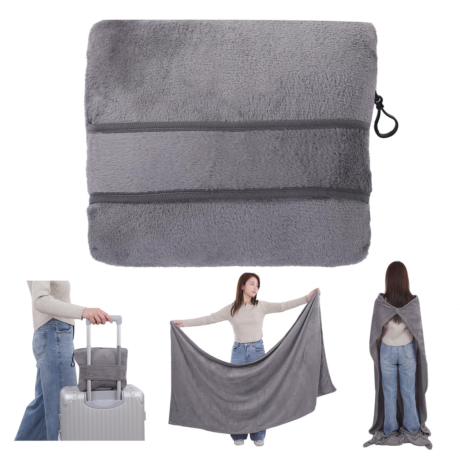 Amazon｜【旅のプロも推奨】 旅行用ブランケット 足ポケット＆首元