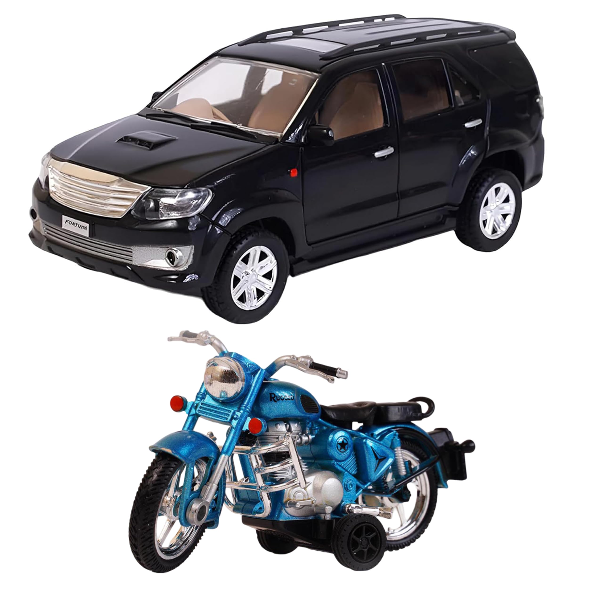 Toyota Fortuner Car & Bullet Motorcycle Toy Combo (Pack of 2) -Gift for Kids (B0D4K241XL) Amazon Price History, Amazon Price Tracker