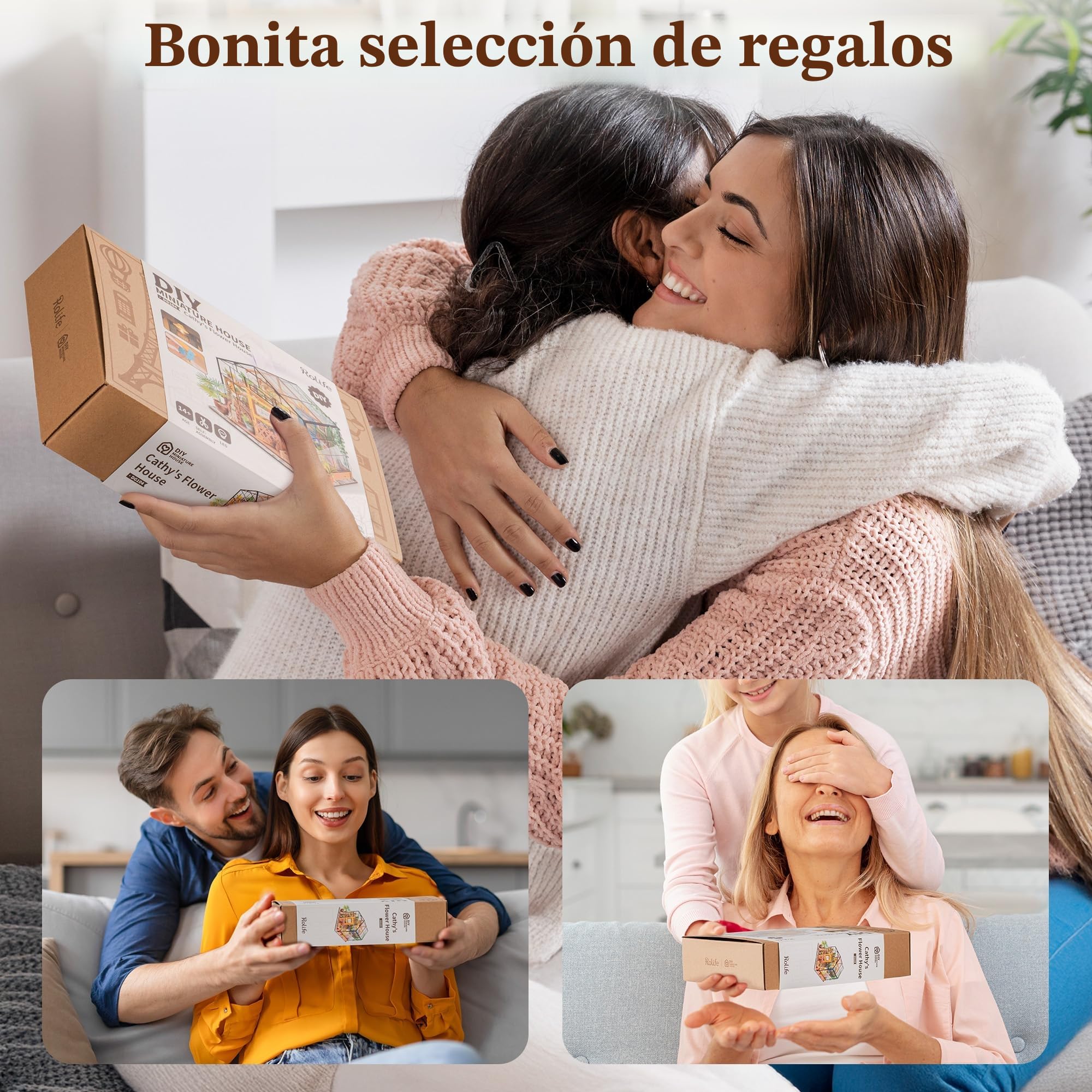 Rolife Casa de Muñecas en Miniatura Maquetas-DIY Miniature House-Cathy's Flower House-Decoración de Escritorio-Regalos Fiesta de Reyes para Mujeres Diseñadores (DG104)