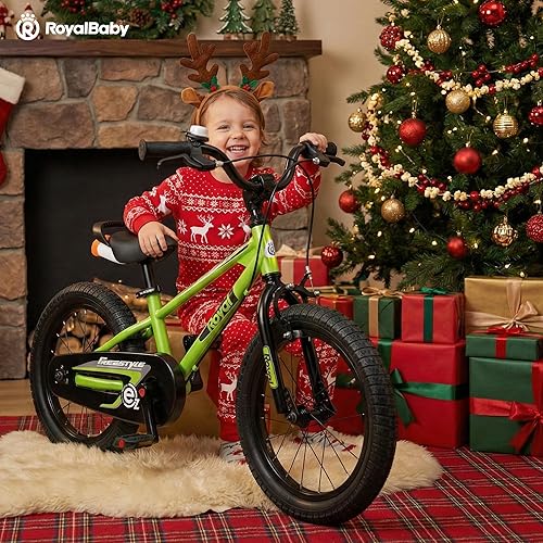 Miniatura 200 de RoyalBaby Kids Bike Freestyle Classic & EZ Balance Pedal Switchable Bicycle, 12 14 16 18 Inch, 3-10 Years Toddler to Big Kids Verde