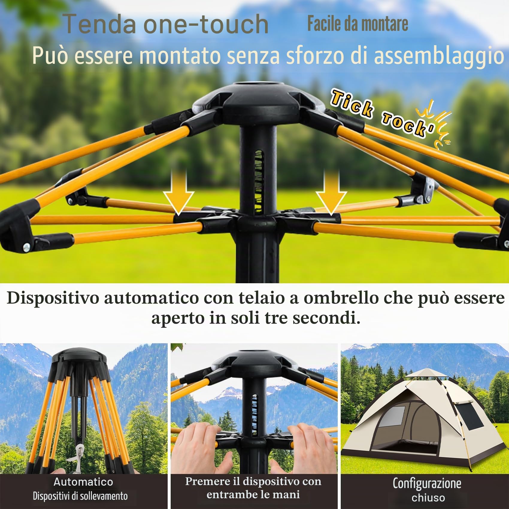Tenda da campeggio automatica, leggera, per 2-3 persone, impermeabile, antivento, protezione UV, perfetta per spiaggia, viaggi, escursioni, campeggio, caccia, pesca, ecc