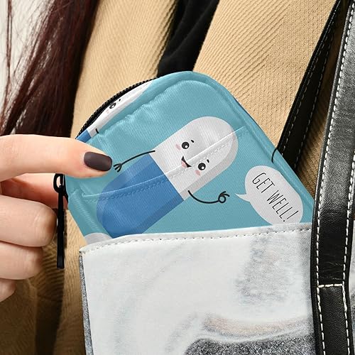 Miniatura 6 de Pastilleros bolsa lindo dibujos animados píldora divertida Get Well vitamina pastillero organizador 7 días contenedor de medicina caso suplemento