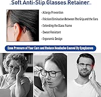 Vista 4 de Almohadillas para gafas con gancho, agarres antideslizantes de silicona para las patillas para gafas, ganchos para las orejas, retenedores de gafas