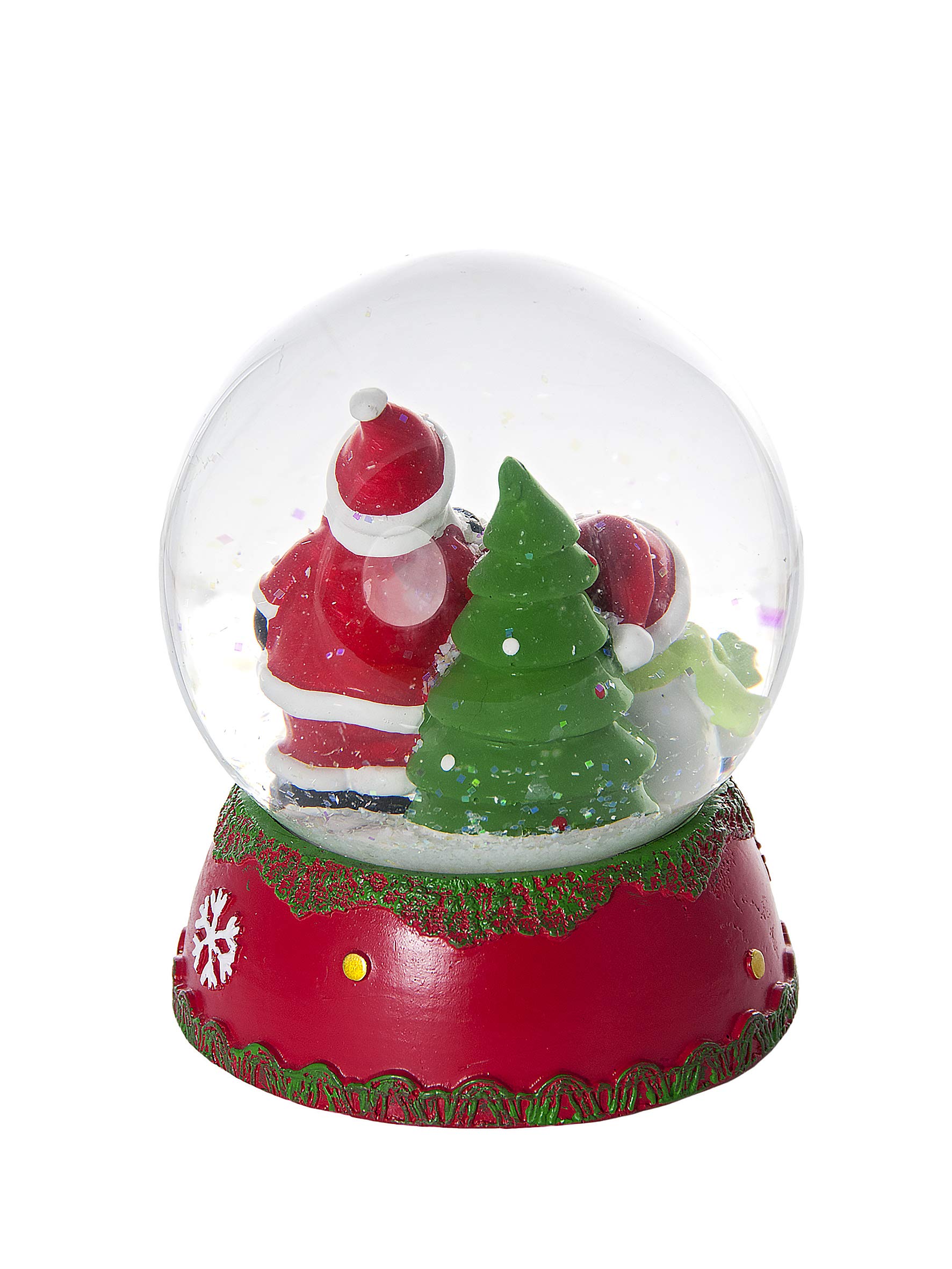 Mousehouse Gifts Palla di Neve Globo di Neve di Natale Babbo Natale e Pupazzo di Neve
