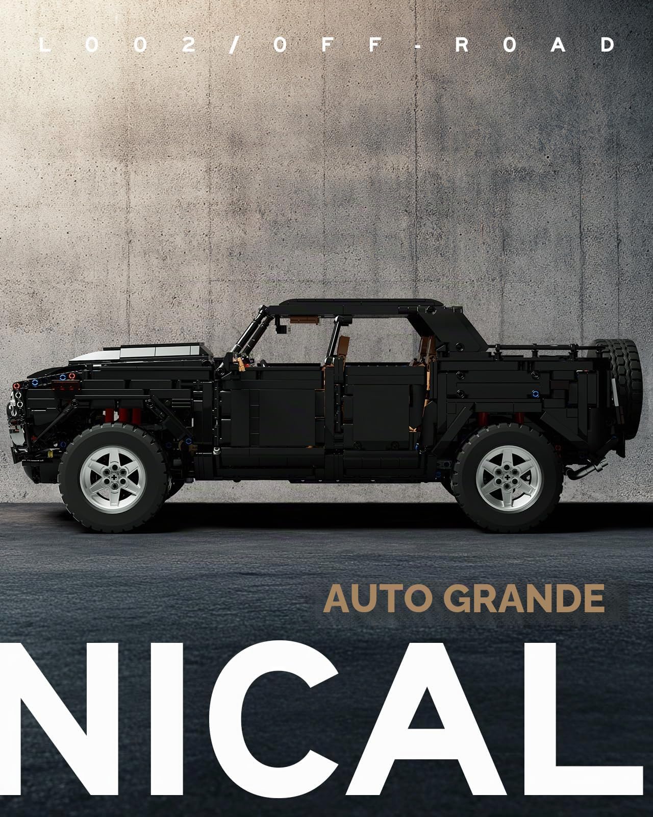 Nifeliz L002 Set di costruzioni di Auto Fuoristrada per adulti, Modellino di Auto da Collezione Scala 1:8 da Costruire, Offroad Regalo per Uomo, Donna, Lui o Lei (3983 pezzi, NF10274)
