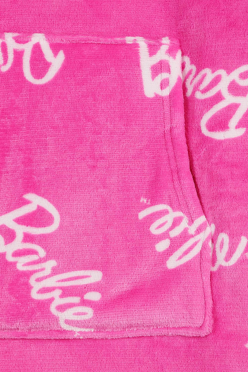 Barbie Sweat à capuche en polaire rose entièrement doublé pour filles, couverture polaire surdimensionnée pour enfants