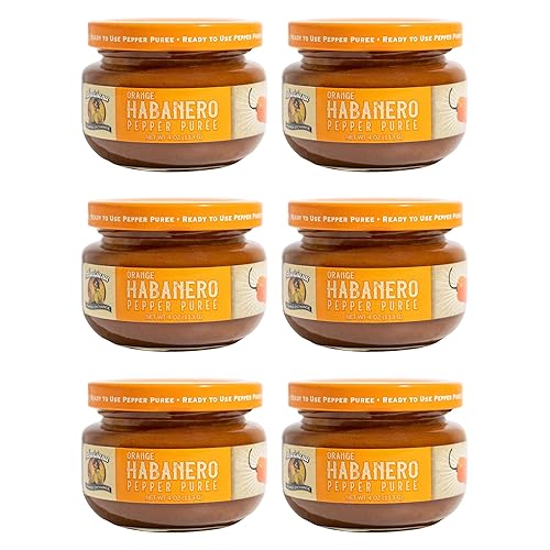 Louisiana Pepper Exchange Salsa de puré de pimienta habanero y naranja, condimento tropical dulce picante, a base de plantas, sin gluten, reemplaza