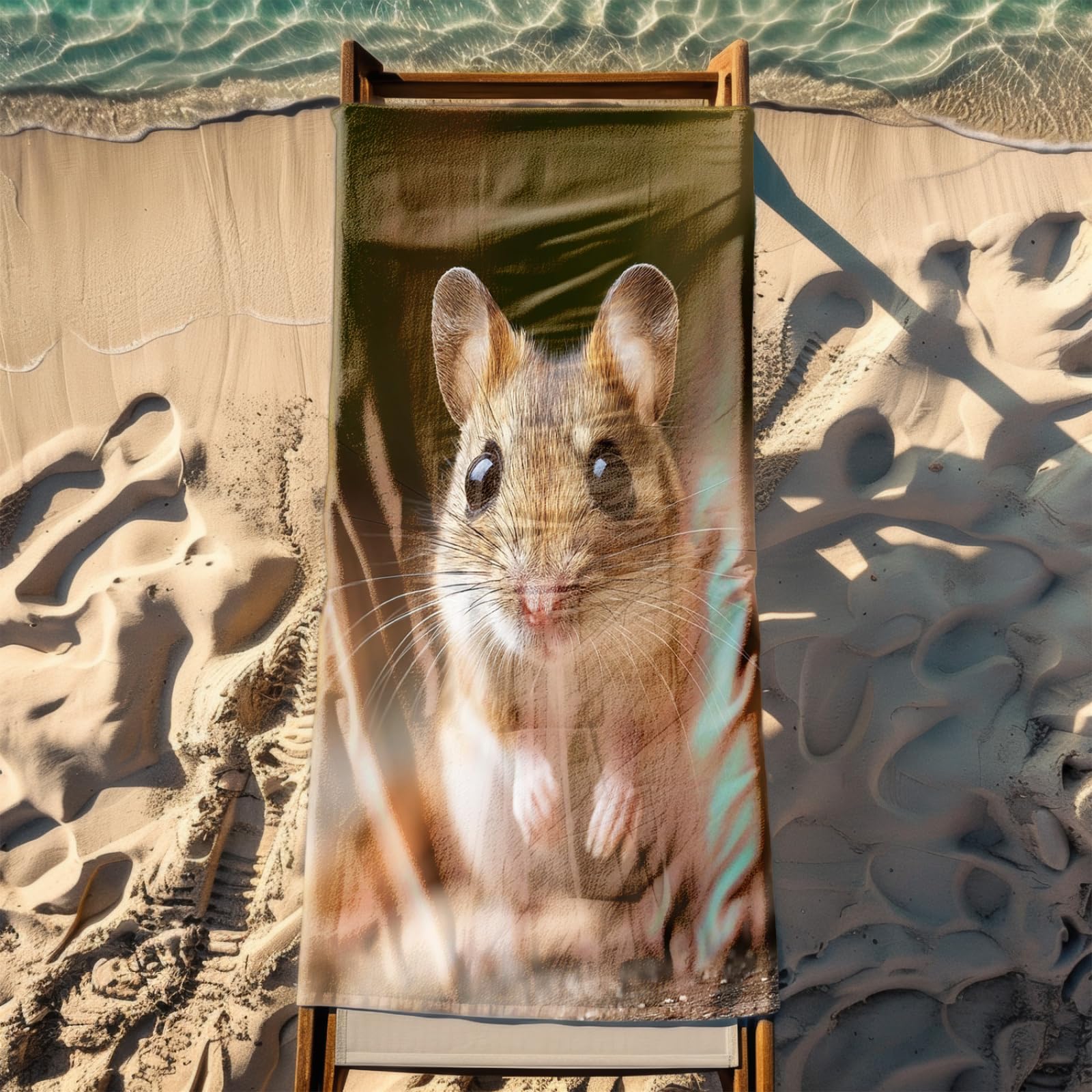Générique Serviette de Plage 90X180 Animal Brun Clair