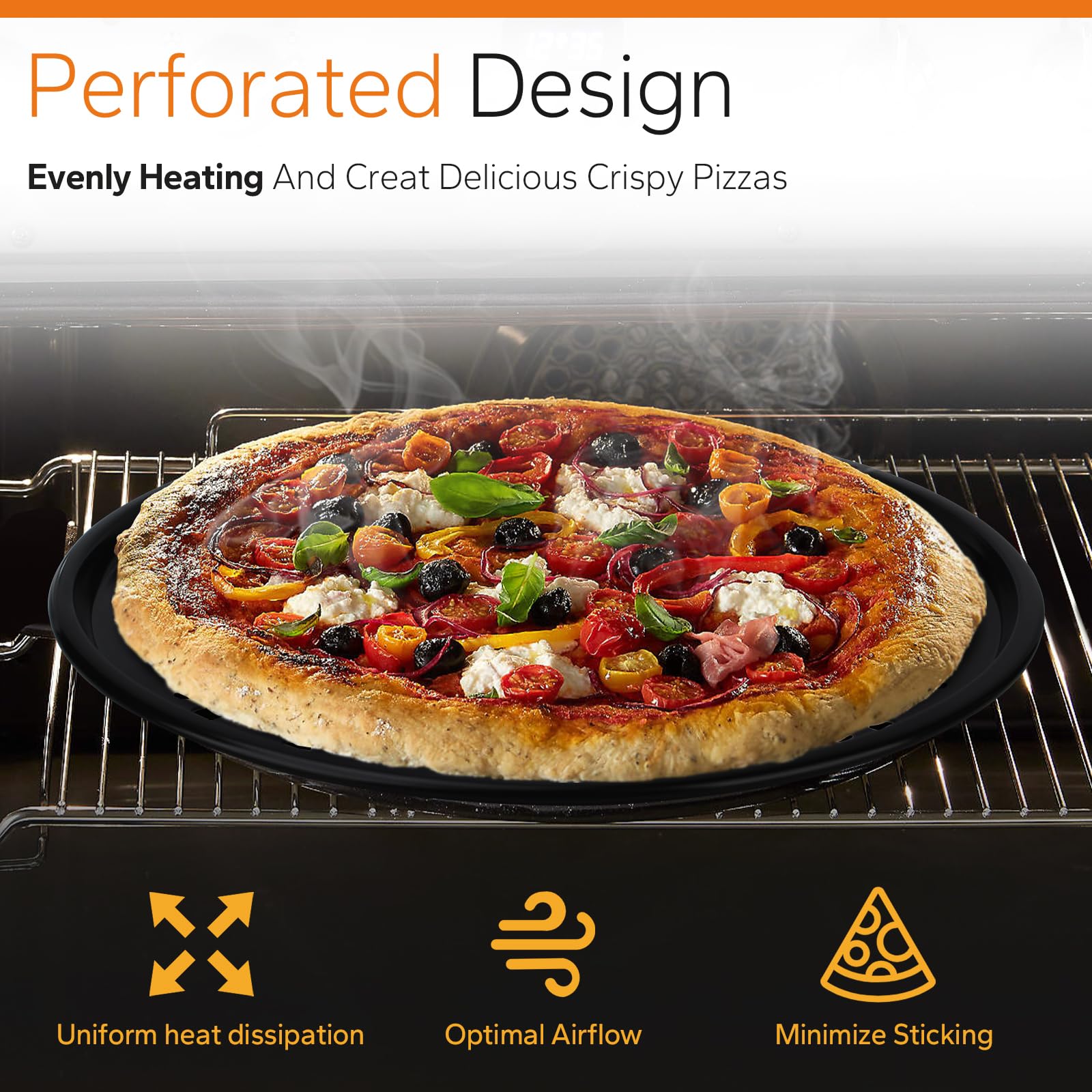 Pizzablech Für Breville Smart Oven (33 Cm) – Antihaftbeschichtet & Perforiert
