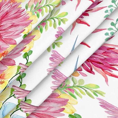 Miniatura 4 de AUUXVA Mantel de primavera con bordes elásticos y hojas de colibrí para mesa redonda, antideslizante, impermeable, 100% poliéster, fácil de limpiar,