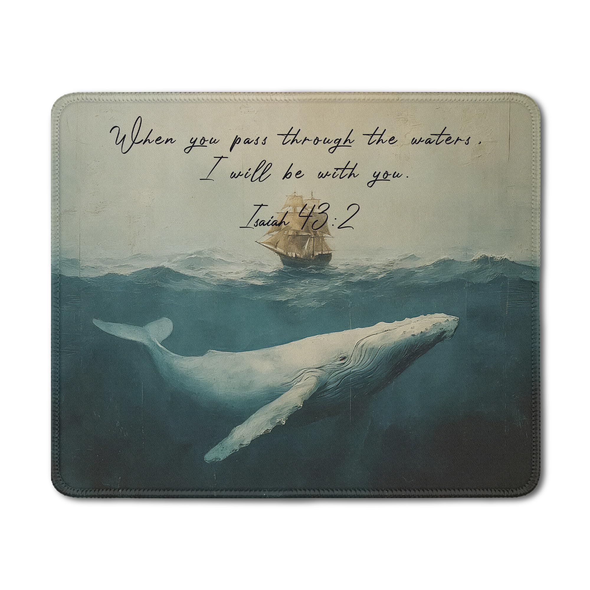 Inspirational Christian Mouse Pad - Floral Bible Verse -21