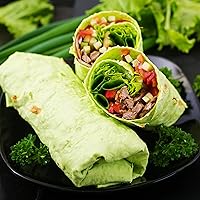 Vista 5 de Toufayan Bakeries, Savory Spinach Tortilla Wraps Vegano Sin colesterol Kosher (paquete de 3, 18 envolturas en total)
