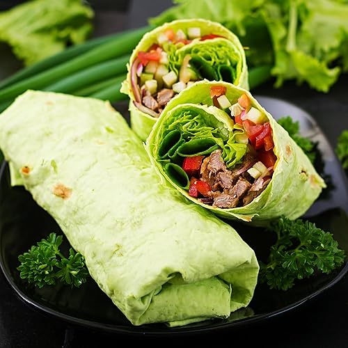 Miniatura 5 de Toufayan Bakeries, Savory Spinach Tortilla Wraps Vegano Sin colesterol Kosher (paquete de 3, 18 envolturas en total)