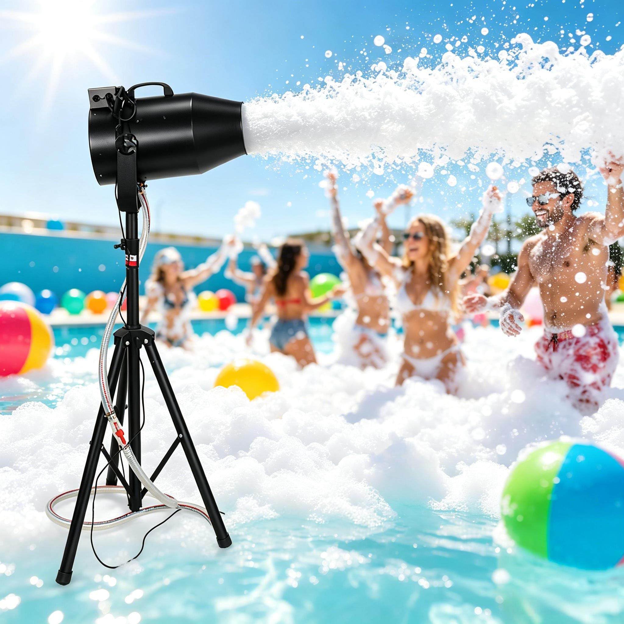 GSHSHOU Outdoor Parties Foam Machine,1000W High Power Cannon,Up to 32 Feet Spray Distance, Large Foam Cannon for Backyard, Pool, Birthdays, Celebrations