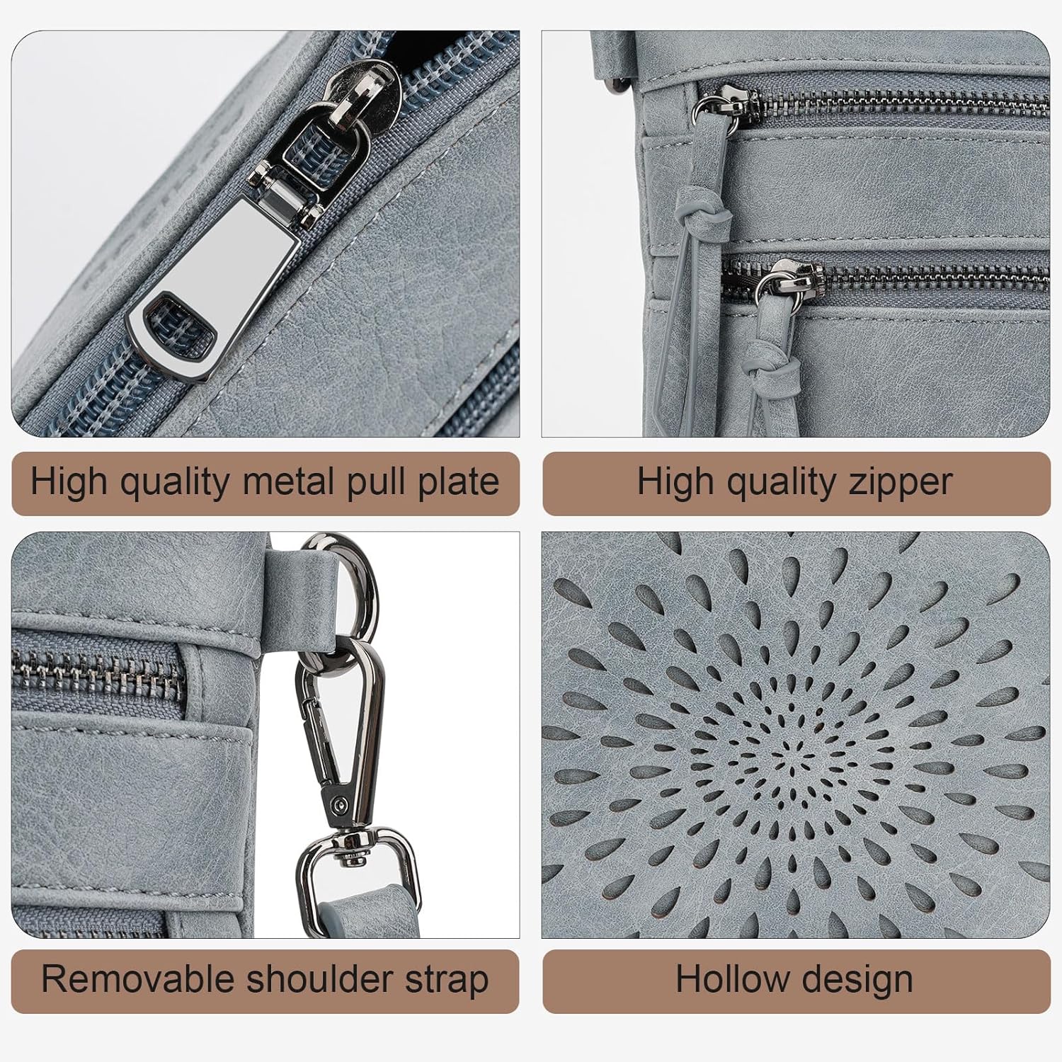 APHISON Crossbody purse for Women, Vegan Leather Sunflower Crossbody Phone Handbags with Adjustable Strap - Image 6