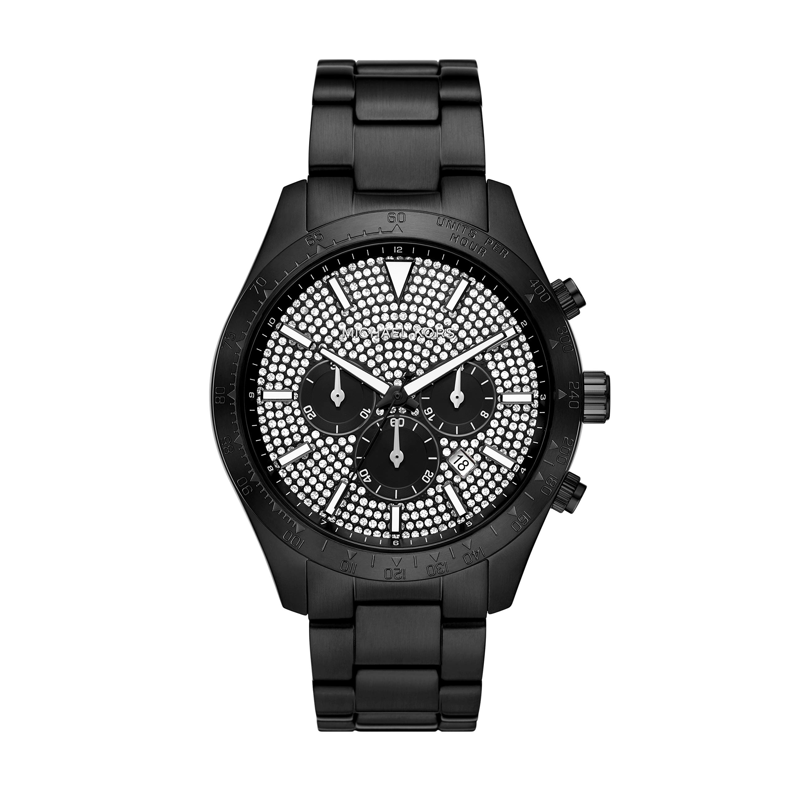 Michael Kors Men Layton Stainless Steel Analog Watch, Black Dial, Quartz Analog Watch, Black Band (B092PF2N7N) Amazon Price History, Amazon Price Tracker