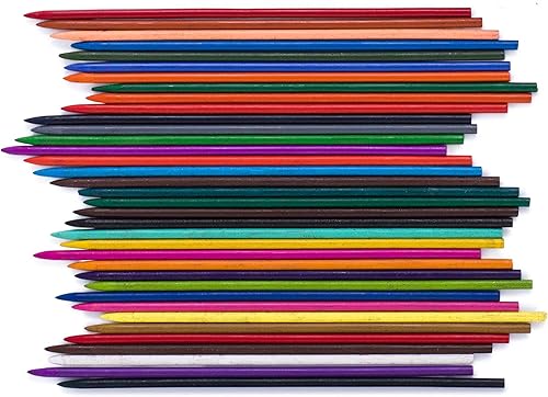 Miniatura 7 de June Gold 36 lápices mecánicos de colores únicos de 0.08 pulgadas y 72 lápices mecánicos, plomo HB #2 de 0.028 in, repuestos adicionales