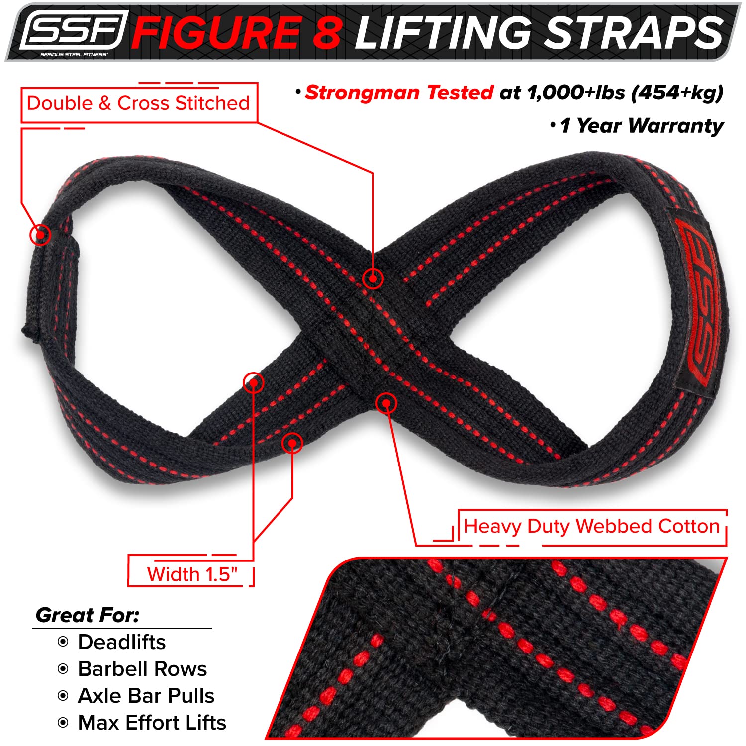 Buy SERIOUS STEEL FITNESS Figure 8 Straps Deadlift Straps Heavy