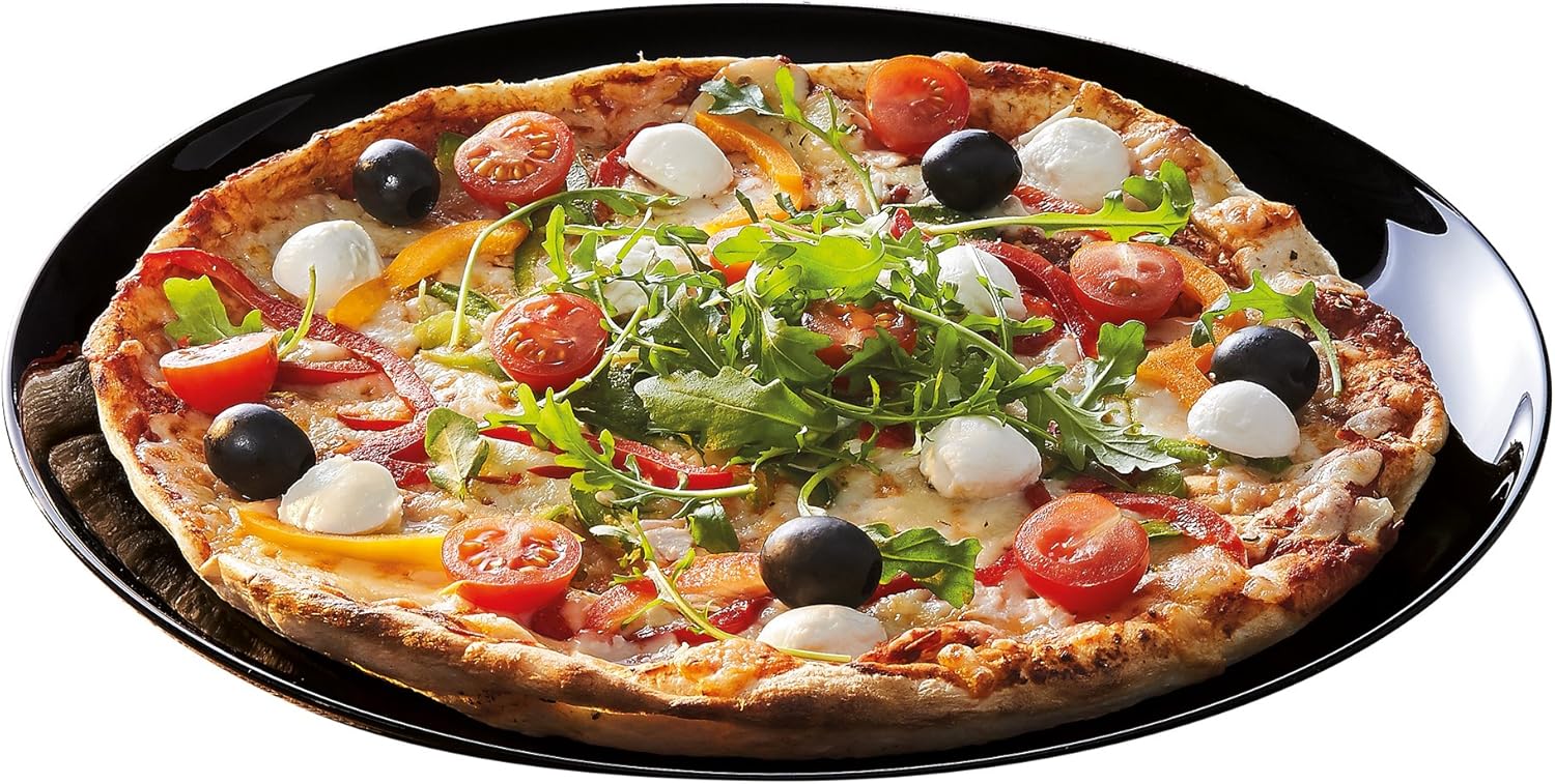 Luminarc Friends' Time - Plato para pizza, 32 cm, color negro