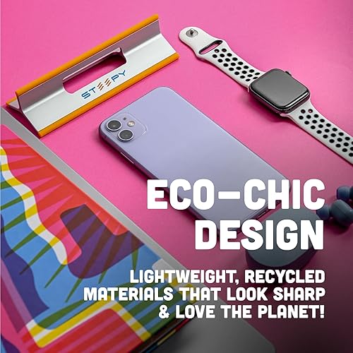 Miniatura 9 de Soporte portátil para laptop Steepy para escritorio  Altura ajustable, y soporte portátil para laptop  Soporte de computadora ergonómico para