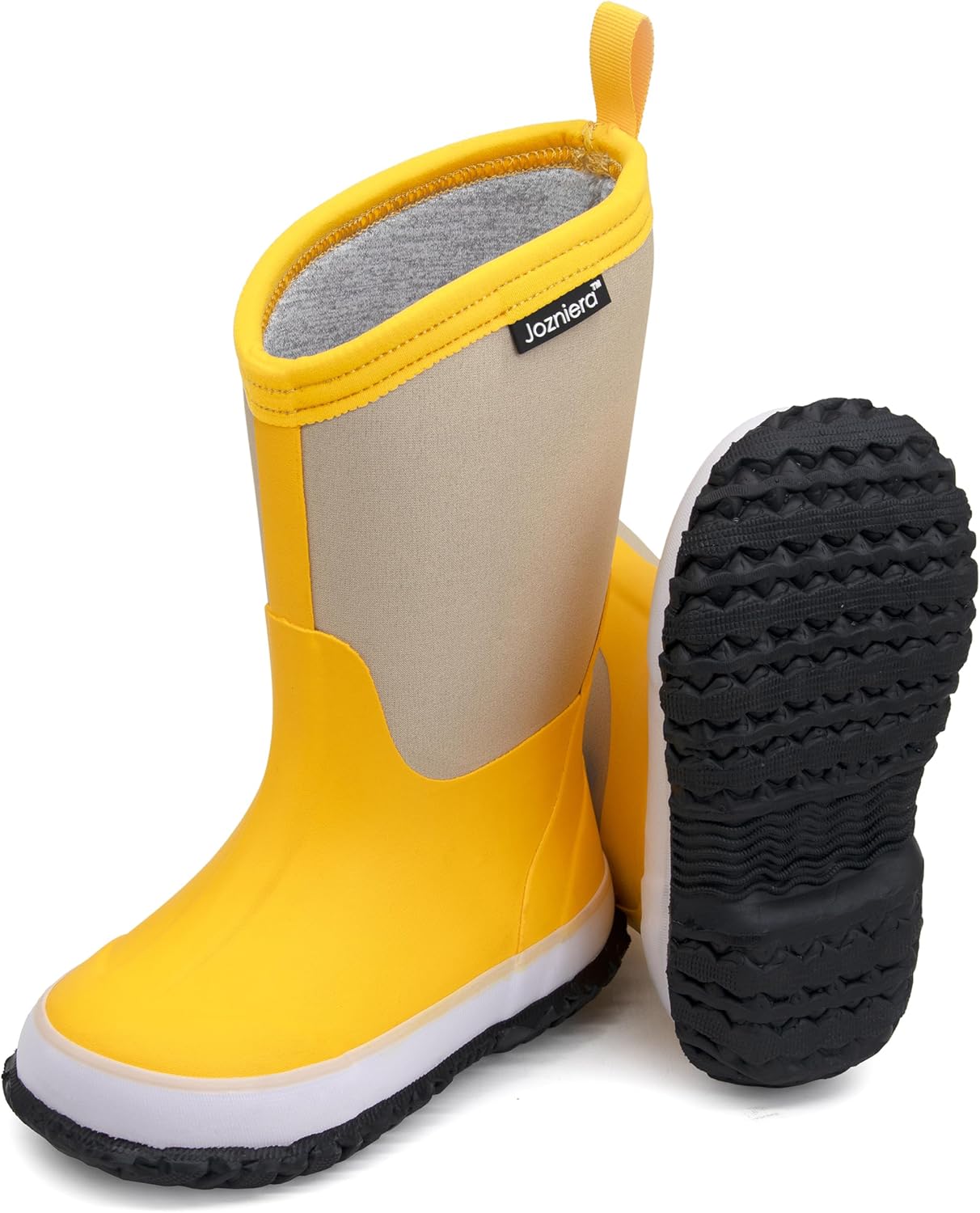 Kids Yellow Rain Boots - Waterproof & Insulated