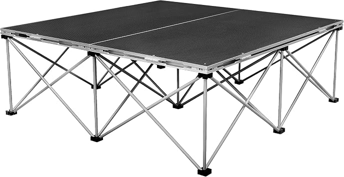 PSR-16 Folding Portable Stage Platform, 4x4, 16" High | Modular Unit, 9-strut Centipede Riser, 16 Inch high
