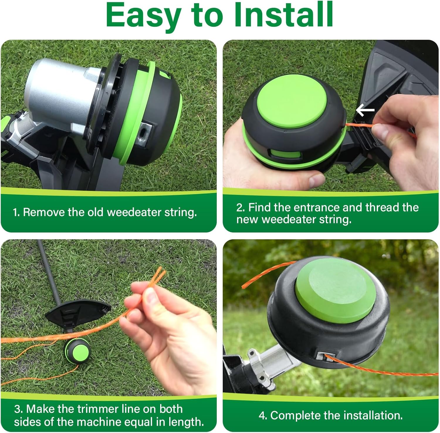 282ft .095" String Trimmer Line Weedeater String Replacement for Echo Trimmer Line 311095063, Fits for Medium to Heavy Grass and Weeds