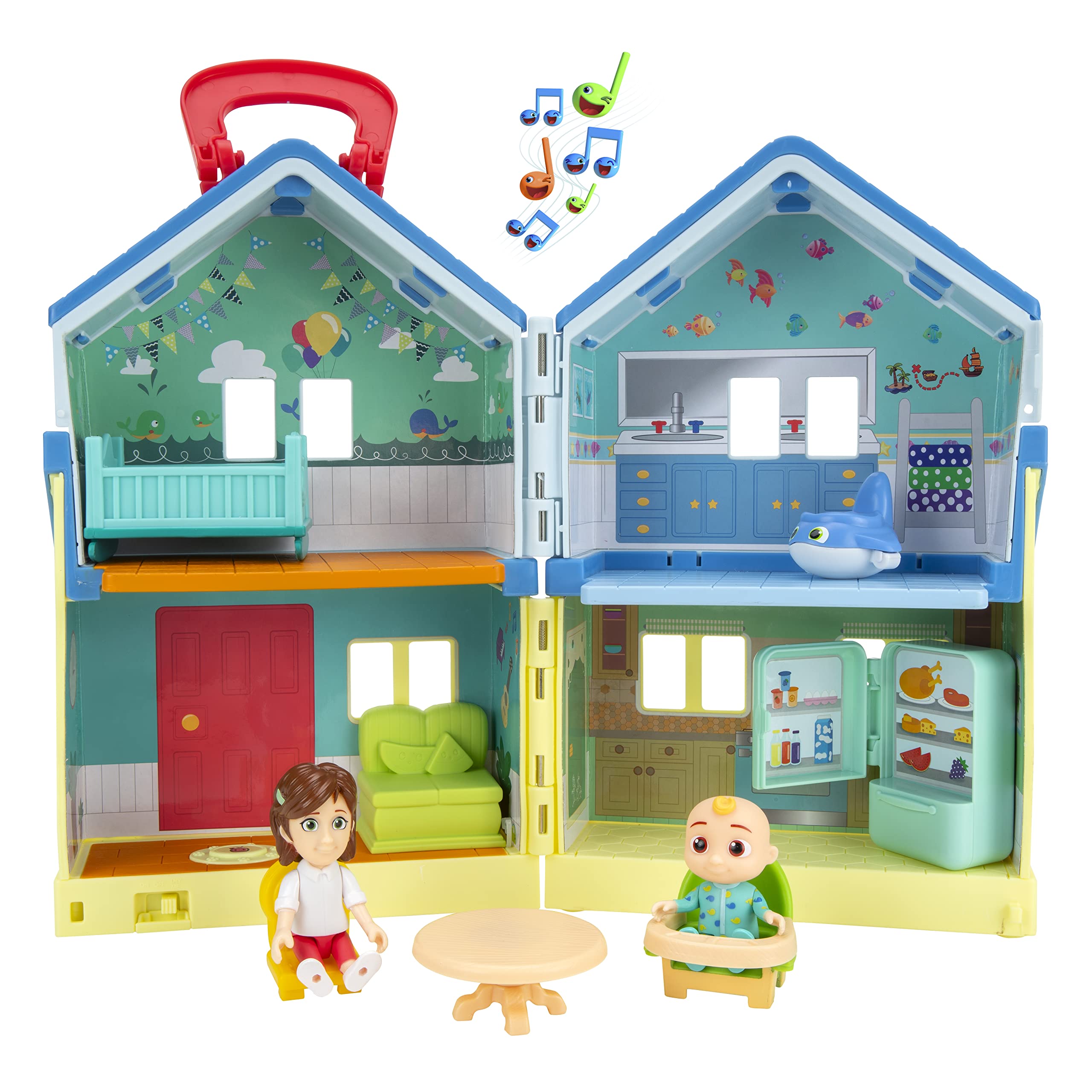 CoComelon Deluxe Family House, House with Music, Figures and Accessories, Official German Language Version, Toy from 3 Years