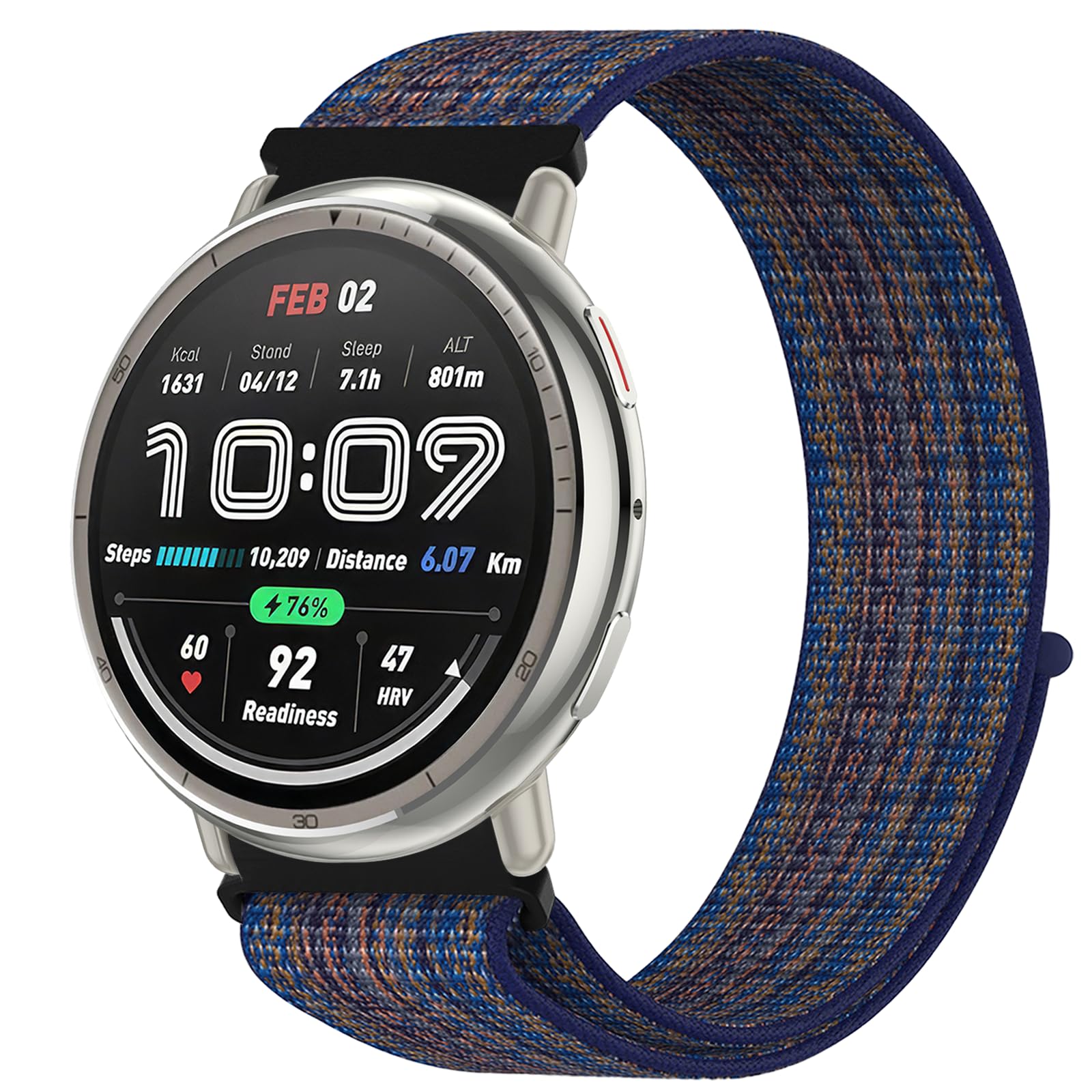 Nylon Cinturino 20mm per Amazfit Active 2/Active/Amazfit GTS/GTS 2/2e/GTS 3/GTS 4/GTS4 Mini/GTR Mini/Amazfit Bip/Bip U/BipU Pro/Bip 3/Bip3 Pro/Pop/Pop Pro Cinturini Sport per Uomo Donna