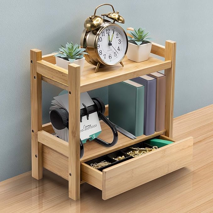 Organizador de Bambú Sorbus 2 Niveles con Cajón miniatura 6
