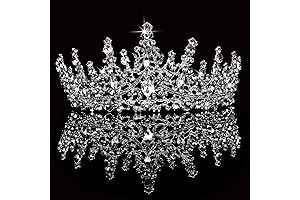 Silver Wedding Crystal Tiara and Crown for Women, the Bride's Royal Queen...