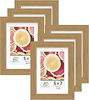 Vista 14 de FrameWorks Marcos de fotos clásicos de madera de 12 x 12 a 8 x 8 pulgadas con vidrio templado, roble natural, paquete de 2