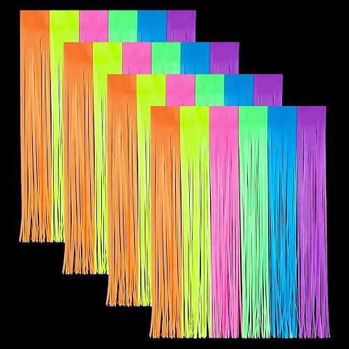 Avxdbr 4 Pack Glow in The Dark Curtains Party Supplies