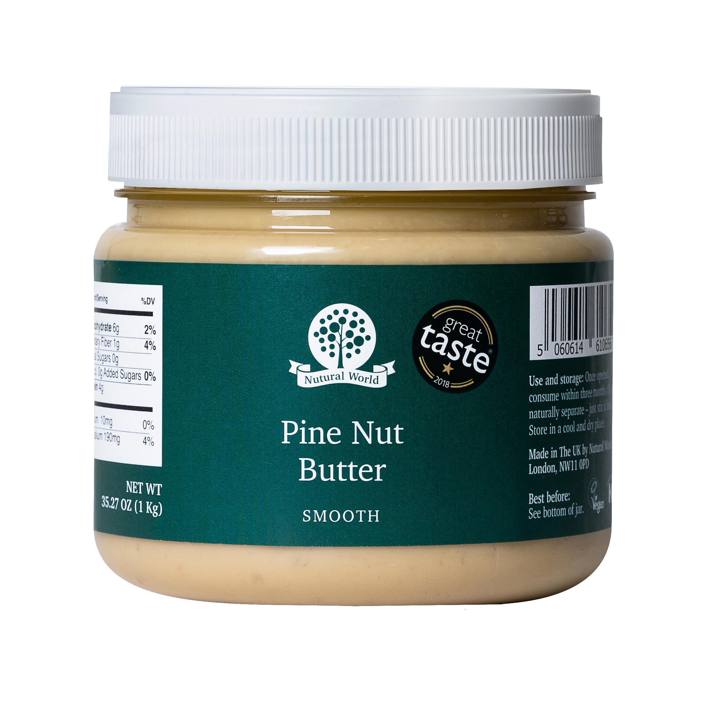 Nutural World - Smooth Pine Nut Butter 35 Oz (1kg)…