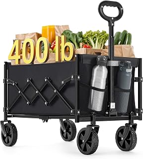 SONGMICS Small Collapsible Wagon, 400 lb Dynamic Weight Capacity